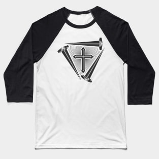 The cross of Jesus and the nails of the crucifixion Baseball T-Shirt